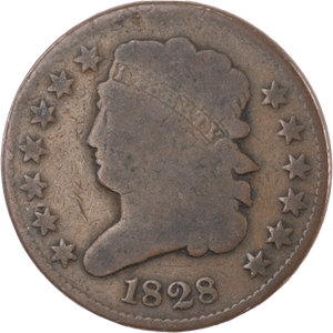 1828 Classic Head Half Cent, 13 Stars Main Image