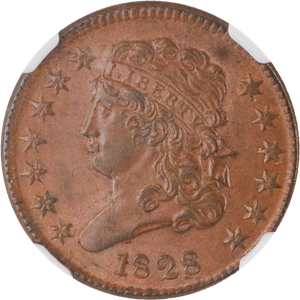 1828 Classic Head 1/2C 13 Stars NGC MS61 Main Image
