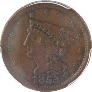 1853 Braided Hair Half Cent Main Image