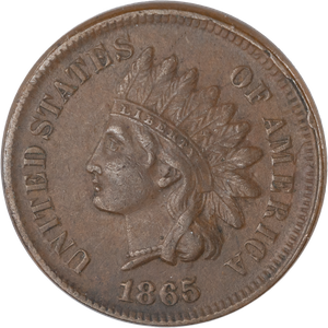 1865 Indian Head Cent, Variety 3 Main Image