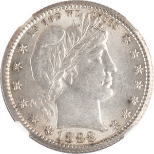 1892-O Barber Silver Quarter Main Image