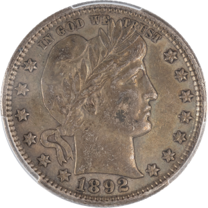 1892-S Barber Silver Quarter Main Image