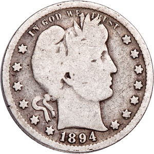 1894-O Barber Silver Quarter Main Image