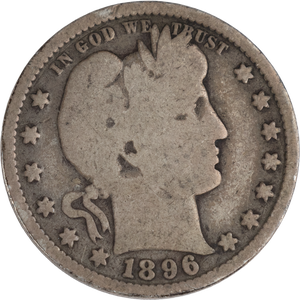 1896 Barber Silver Quarter Main Image