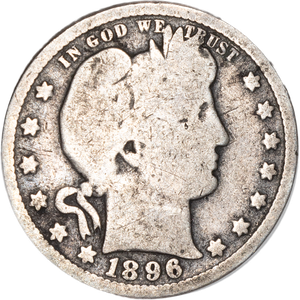 1896-O Barber Silver Quarter Main Image