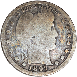 1897 Barber Silver Quarter Main Image