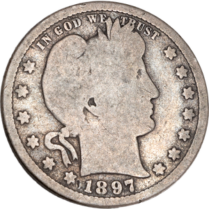 1897-S Barber Silver Quarter ANACS  G6 Main Image