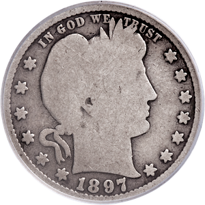 1897-S Barber Silver Quarter Main Image