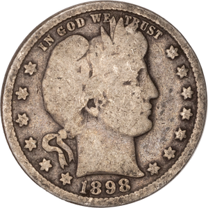 1898 Barber Silver Quarter G Main Image