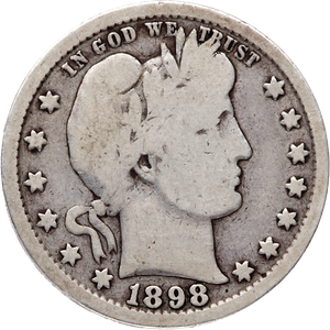 1898-S Barber Silver Quarter Main Image