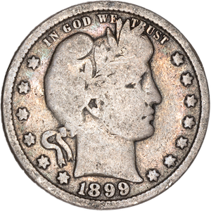 1899 Barber Silver Quarter G Main Image