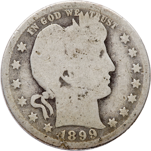 1899-O Barber Silver Quarter CIRC Main Image
