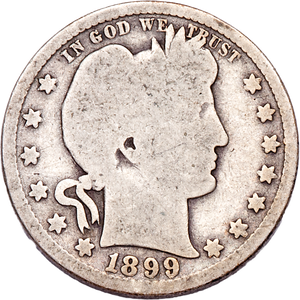 1899-S Barber Silver Quarter        AU53 Main Image