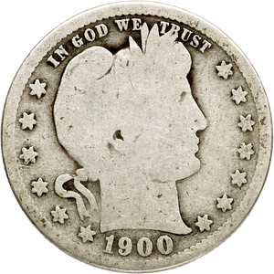 1900-S Barber Silver Quarter CIRC Main Image