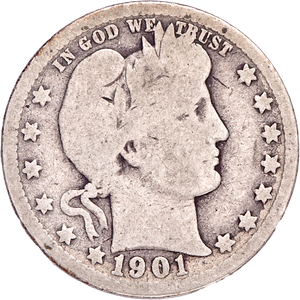 1901-O Barber Silver Quarter Main Image