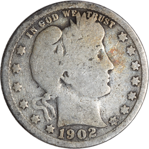1902 Barber Silver Quarter CIRC Main Image