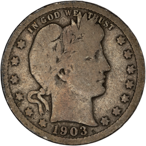 1903 Barber silver quarter G Main Image