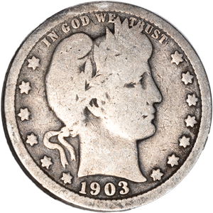 1903 Barber silver quarter CIRC Main Image