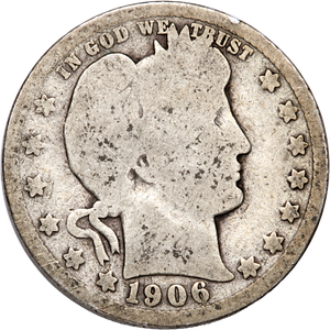 1906-D Barber Silver Quarter CIRC Main Image