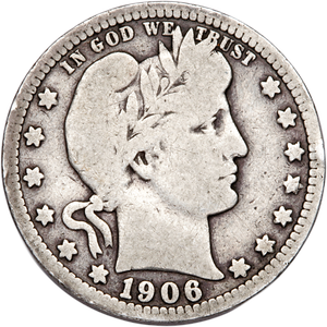 1906-O Barber Silver Quarter Main Image