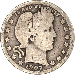 Quarter Dollar - Barber - 1907 G Main Image