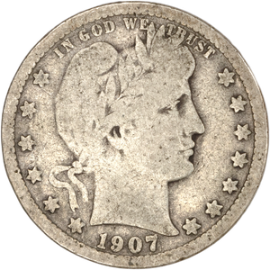 Quarter Dollar - Barber - 1907-O G Main Image