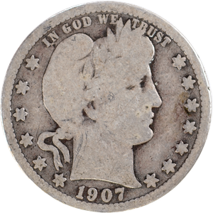 1907-S Barber Silver Quarter Main Image