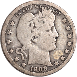 1908-O Barber Silver Quarter Main Image