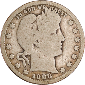 1908-S Barber Silver Quarter Main Image