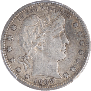 1908-S Barber Silver Quarter PCGS XF45 Main Image