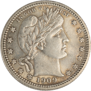 1909 Barber Silver Quarter Main Image