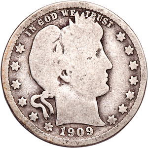 1909-D Barber Silver Quarter AC Main Image