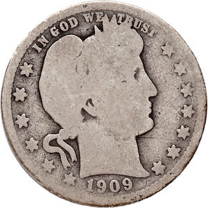 Quarter Dollar - Barber - 1909-O CIRC Main Image