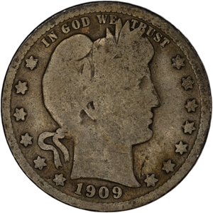 Quarter Dollar - Barber - 1909-S G Main Image