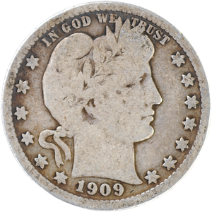 Quarter Dollar - Barber - 1909-S CIRC Main Image