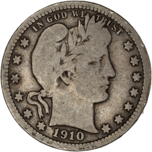 Quarter Dollar - Barber - 1910 G Main Image