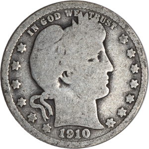1910 Barber Silver Quarter Main Image