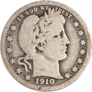 Quarter Dollar - Barber - 1910-D G Main Image