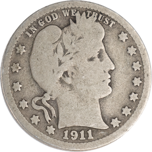 1911-D Barber Silver Quarter | Littleton Coin Company