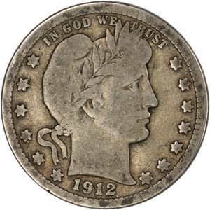 1912 Barber Silver Quarter Main Image