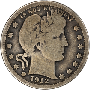 1912 Barber Silver Quarter Main Image