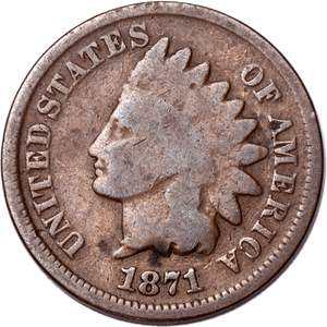 1871 Indian Head Cent Main Image