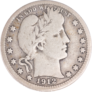 1912-S Barber Silver Quarter Main Image