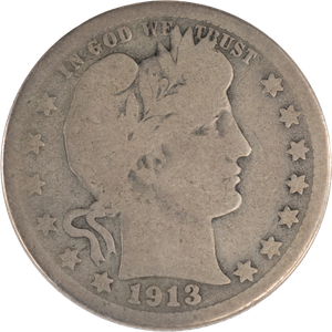 1913-S Barber Silver Quarter Main Image