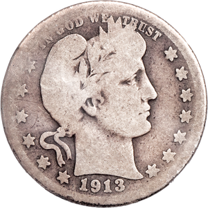 1913-S Barber Silver Quarter Main Image