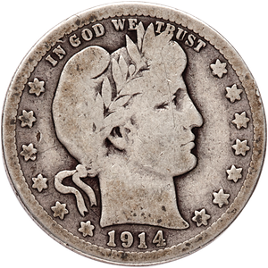 1914-D Barber Silver Quarter Main Image