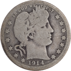 1914-S Barber Silver Quarter Main Image