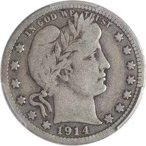 1914-S Barber Quarter Main Image