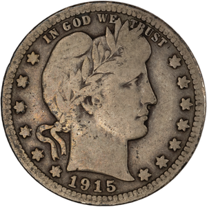 1915 Barber Silver Quarter Main Image
