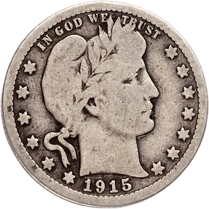 1915-D Barber Silver Quarter Main Image